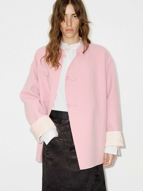 Double Face Loose Coat AdjustableCuffs Anti Static Finish