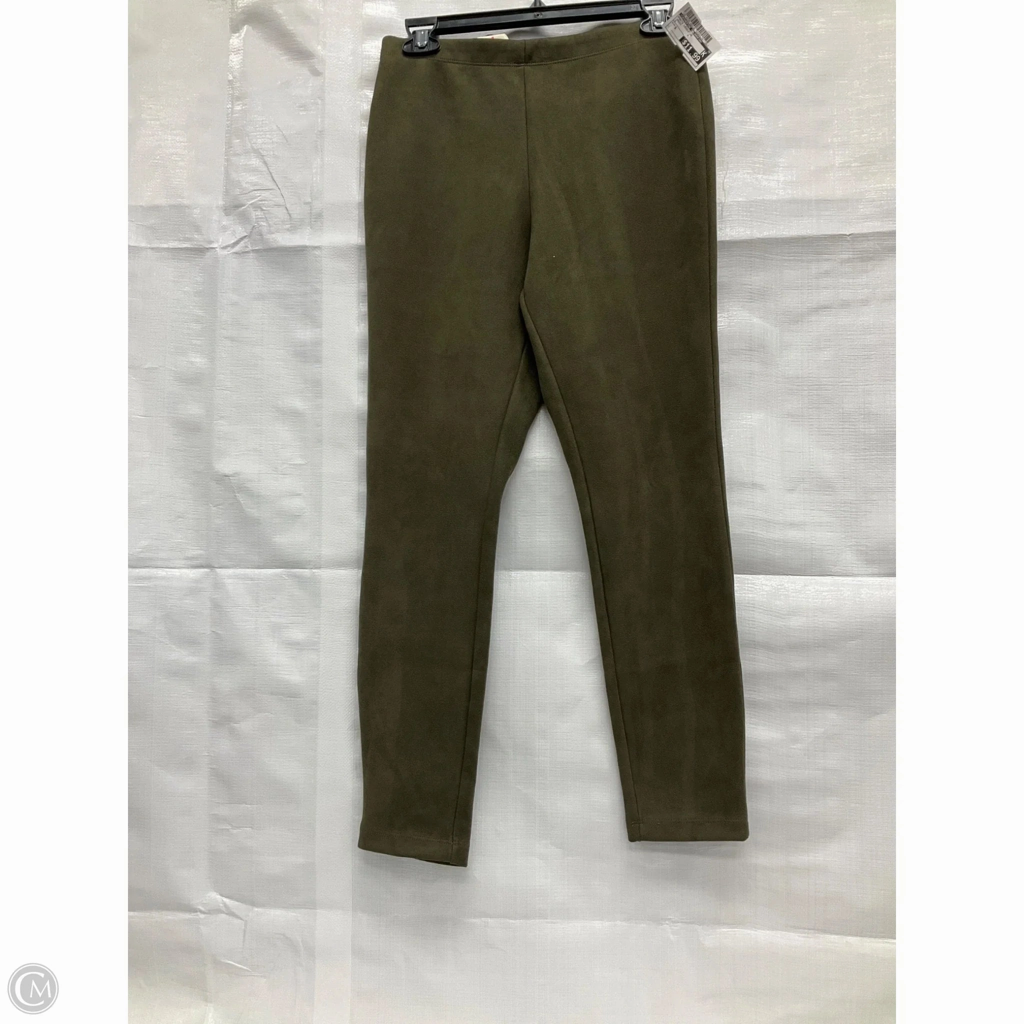 Active Wear Wrinkle Resistant Fitness Lover Pants Leggings By Catherine Malandrino In Green, Size: S