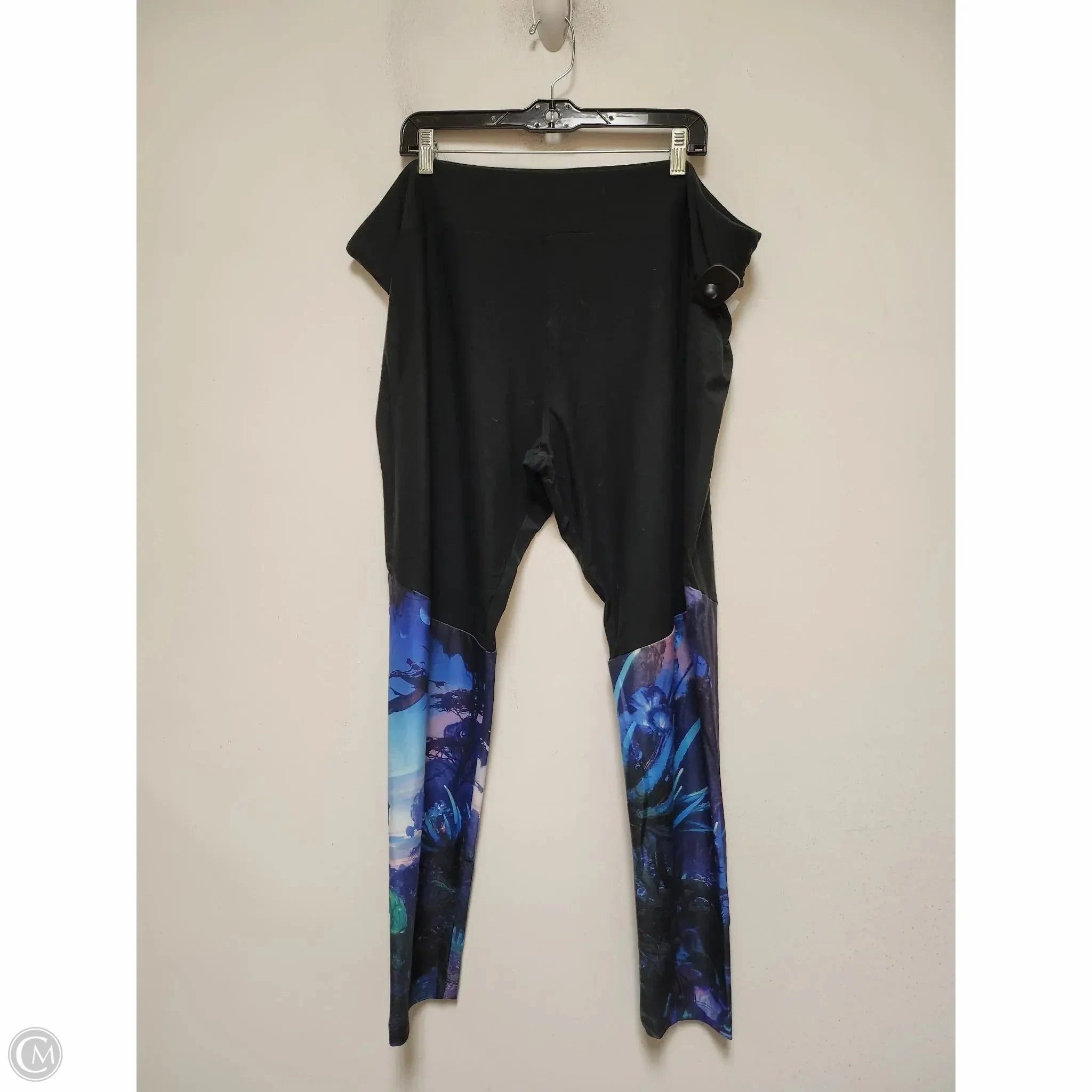 Breathable Movement Pants Leggings By Disney Store In Black & Blue, Size: 3x