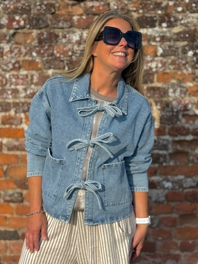Freya Denim Shacket Moisture Control Fibers Flexible Fit