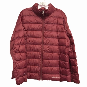 Coat Puffer & Quilted By Eddie Bauer In Maroon, Size:2X Mark Style