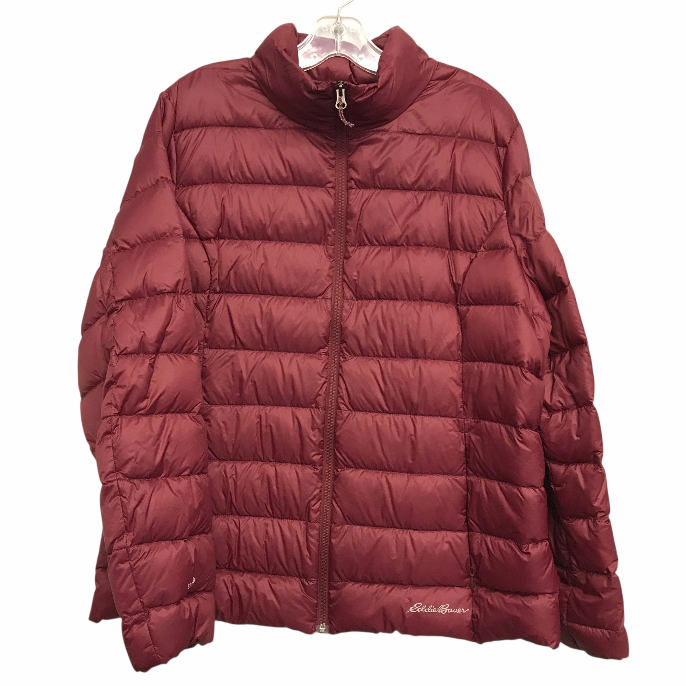 Coat Puffer & Quilted By Eddie Bauer In Maroon, Size:2X Mark Style