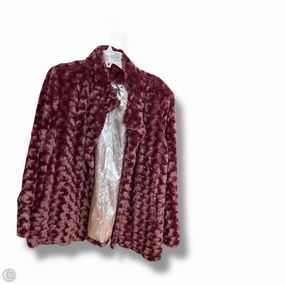 Compact Packability Flexible Fleece Lining Coat Faux Fur & Sherpa By Dennis Basso Qvc In Maroon, Size: Xl