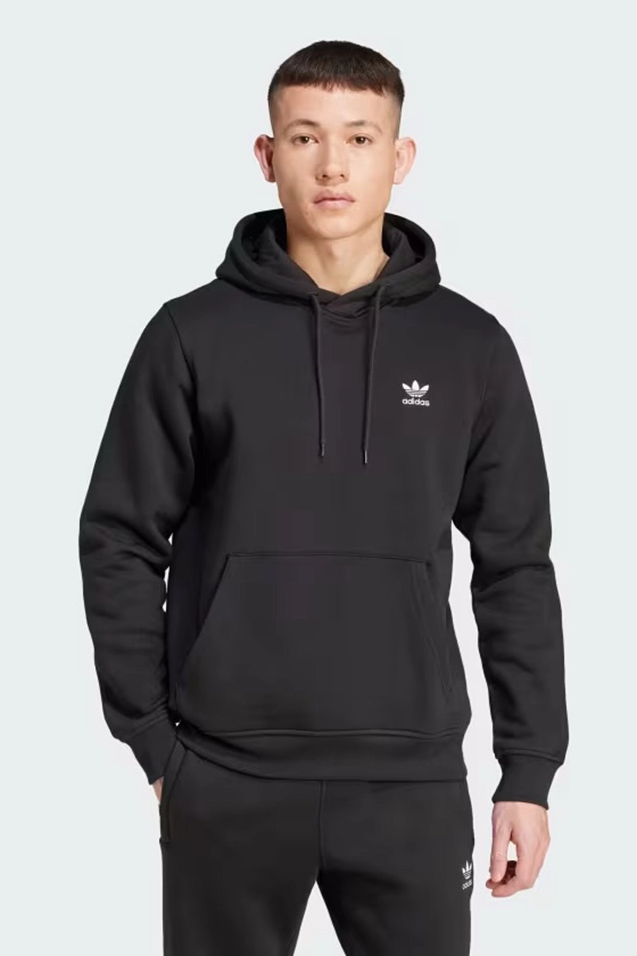 Essential Hoodie Black Odor Resistant Tech