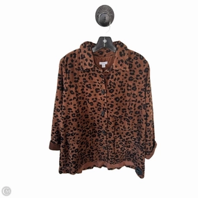 Polished Casual Utility Inspired Look Coat Other By J. Jill In Black & Brown, Size: M
