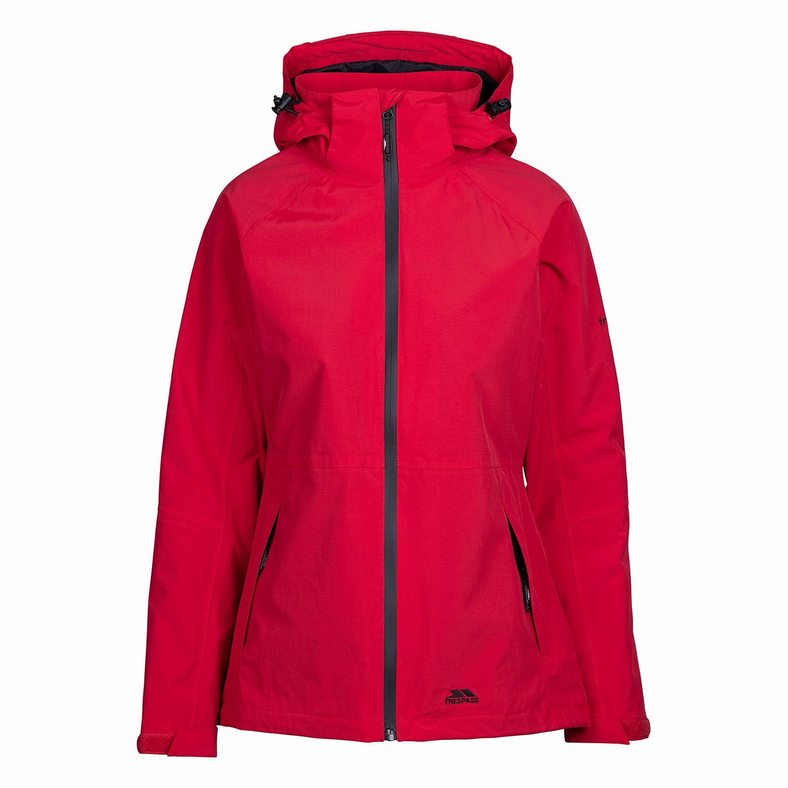 Recycled materials Anti Static Finish Trespass Womens Tilbury Hooded Waterproof Jacket