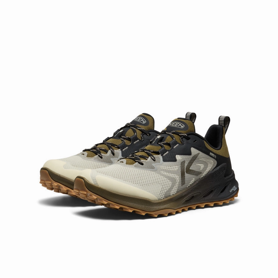 Shock absorption Heel Safe Men's Zionic NXT Waterproof Hiking Shoe  |  Abbey Stone/Dark Olive
