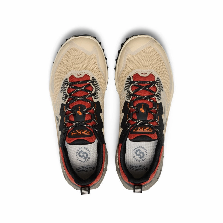 Leather   upper Men's Zionic NXT Waterproof Hiking Shoe  |  Safari/Red Ochre