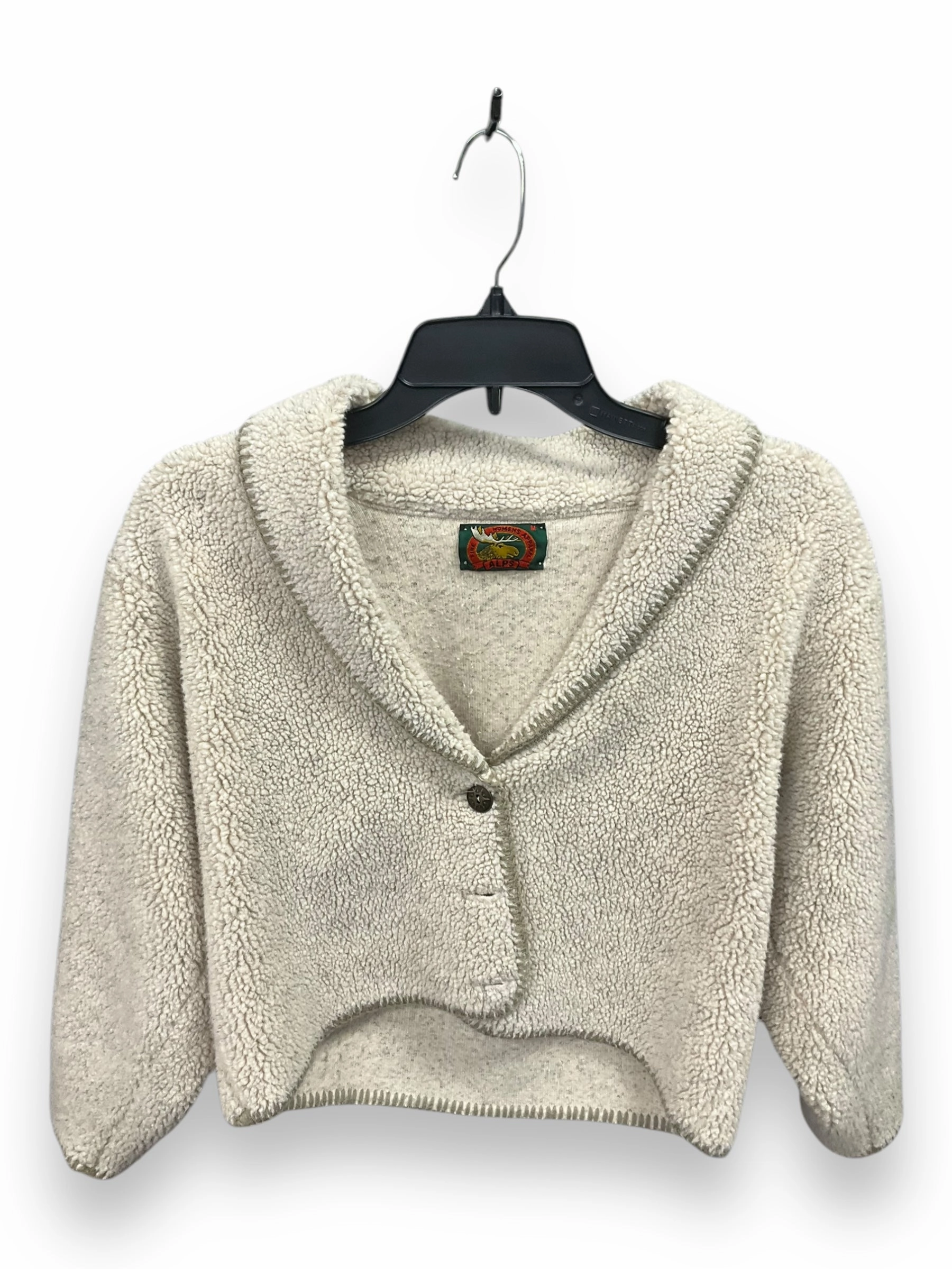 Bright Color Jacket Fleece By Clothes Mentor In Beige, Size: M