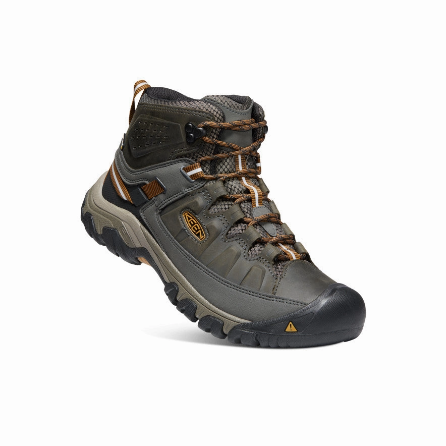 Rough Ground Padded Collar Support Men's Targhee III Waterproof Mid  |  Black Olive/Golden Brown