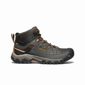 Rubberized Tread Slip Resistant Trail Runner Men's Targhee III Waterproof Mid  |  Black Olive/Golden Brown