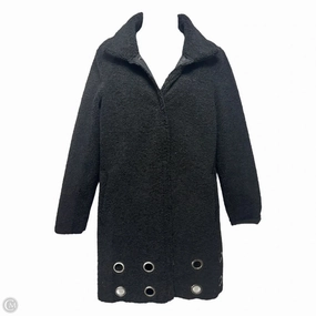 Breathable fabric tech Grommet Coat Faux Fur & Sherpa By Nikki Jones In Black, Size: S