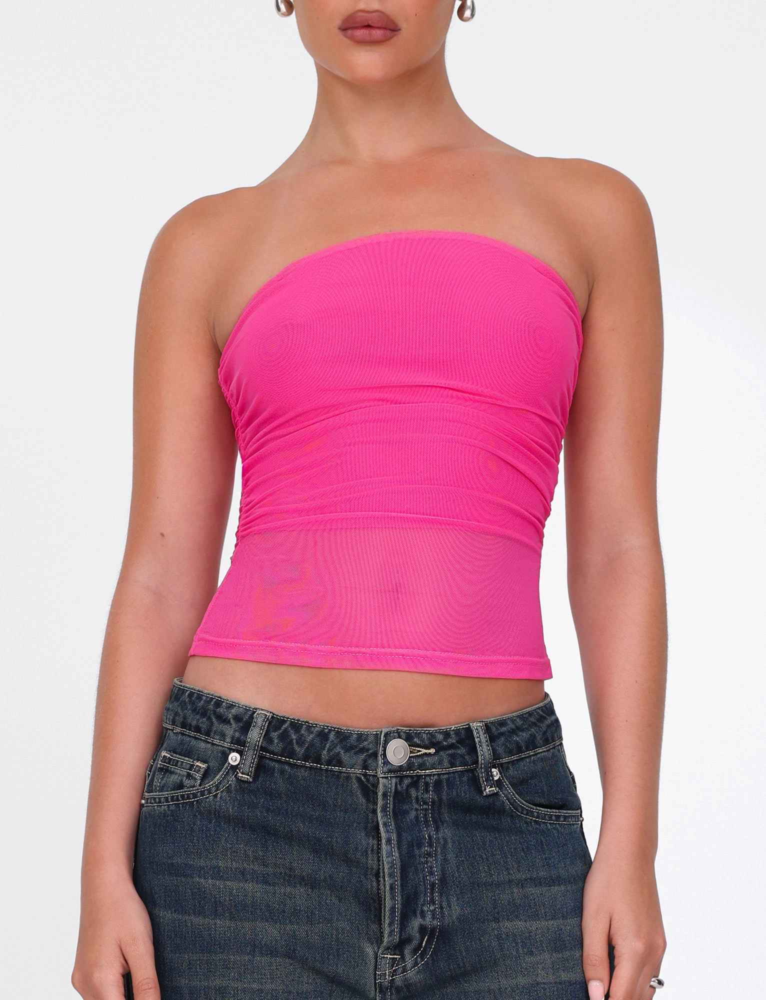 Stylish Pick Spring Mood HARRIETT TUBE TOP - PINK : PINK