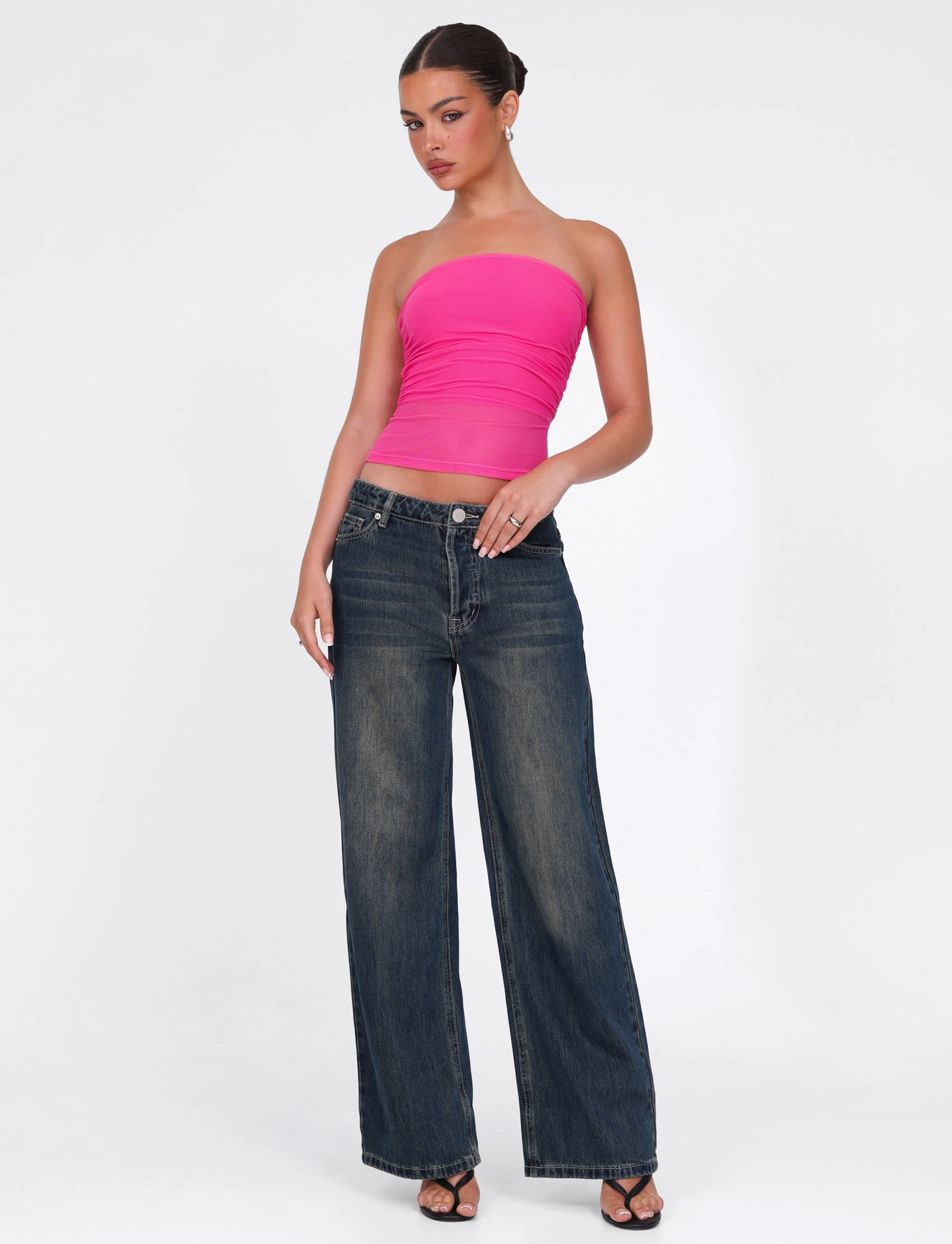 HARRIETT TUBE TOP - PINK : PINK Cool Tone