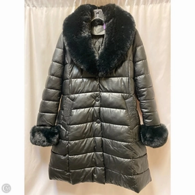 Coat Leather By Clothes Mentor In Black, Size: Xxl Faux Fur Collar Comfortable fit