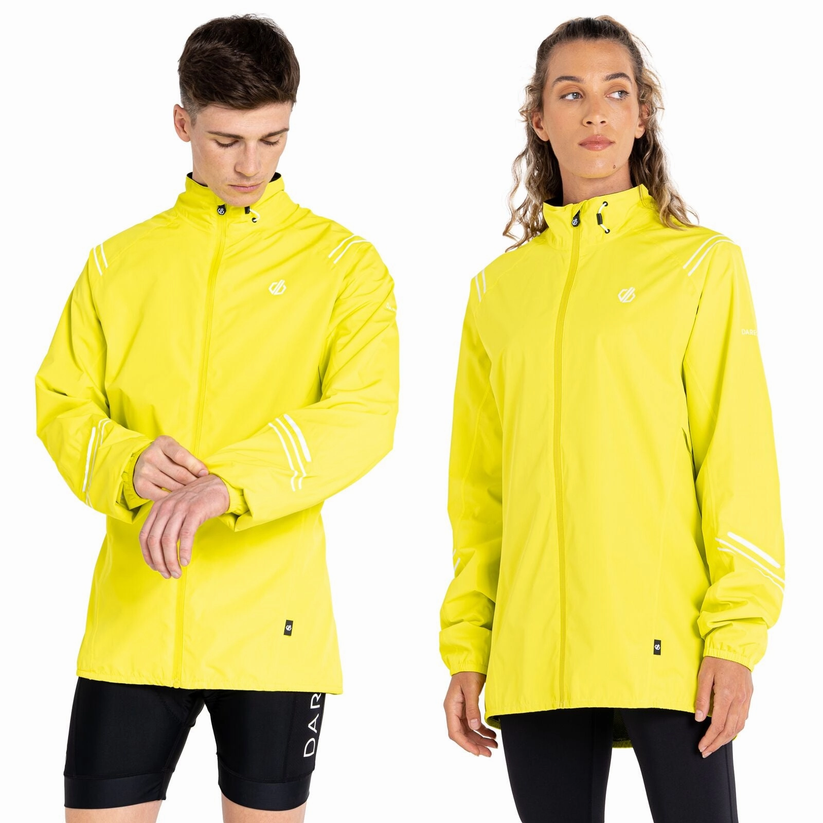 Dare 2B Unisex Illume Pro Waterproof Jacket Collapsible Packable Design Reversible Dual Layer