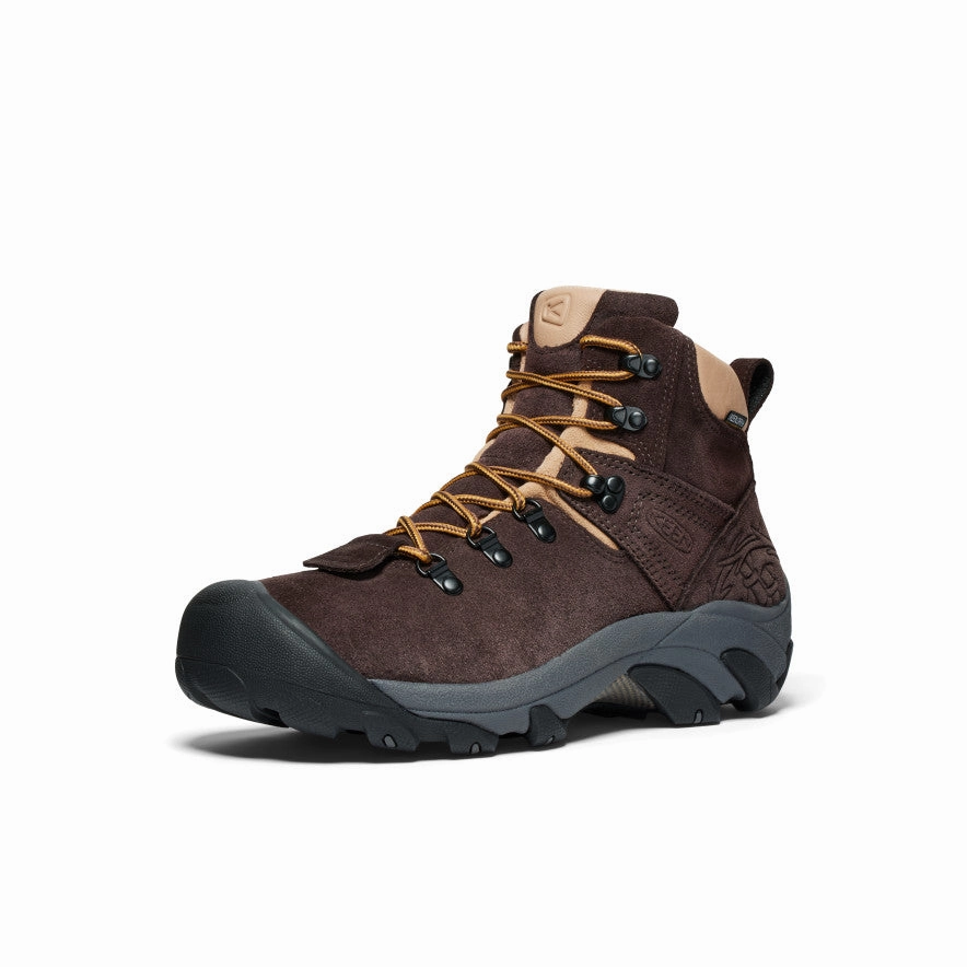 Men's Pyrenees Waterproof Hiking Boot x Mountain Research  |  Mountain Research Brown Smooth Form Canvas Material