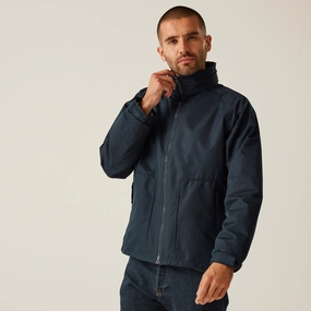 Regatta Professional Mens Hudson Fleece Lined Waterproof Jacket Glow In Dark Trims Oversized Silhouette