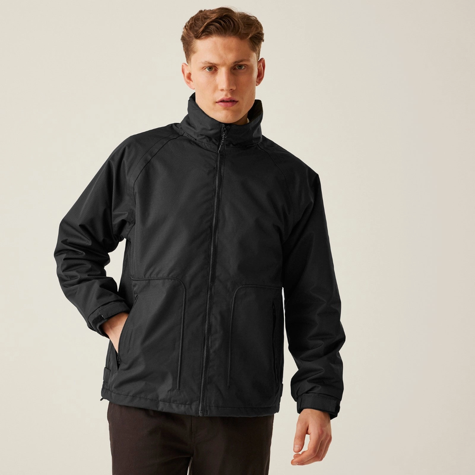 Loose Fit Heat Sealed Seams Regatta Professional Mens Hudson Fleece Lined Waterproof Jacket