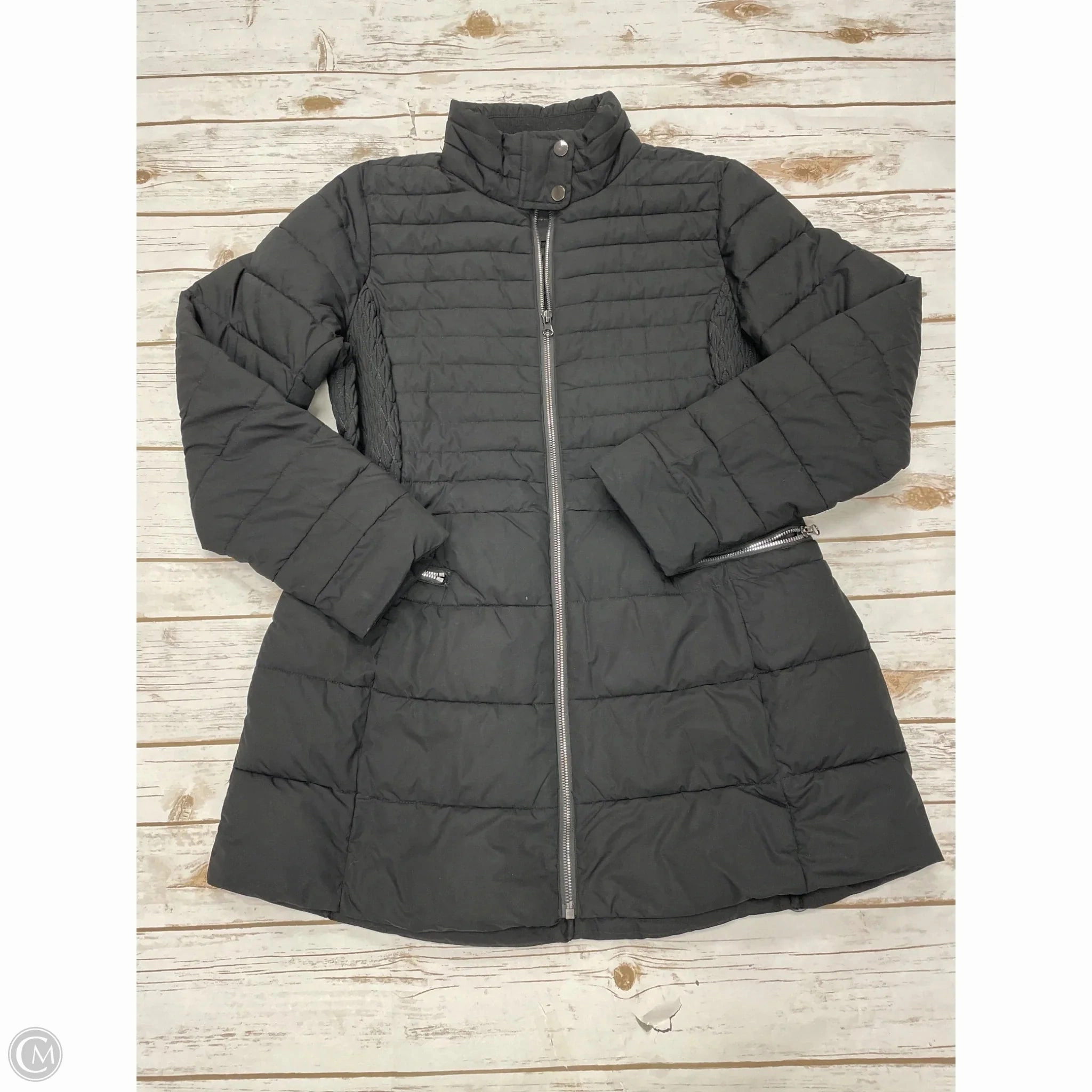 Compression Layer Touchscreen Compatible Cuffs Coat Puffer & Quilted By Lane Bryant In Black, Size: M