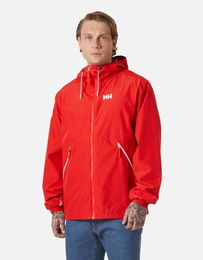 SANDOY RAIN JACKET, Alert Red Multi pockets Sporty Chic