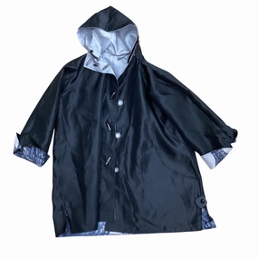 Coat Raincoat By Clothes Mentor In Black, Size:Xl Fashion Event