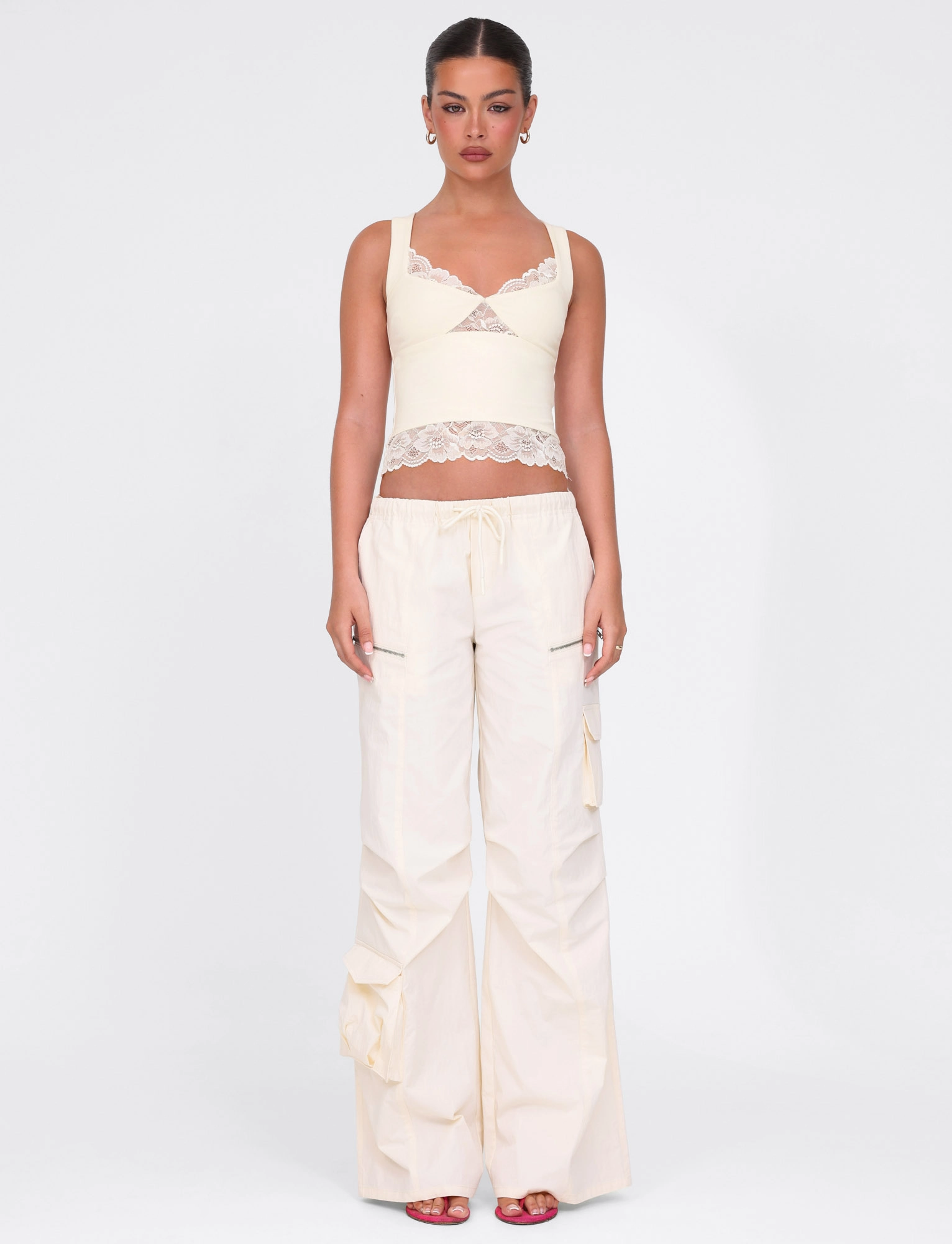 Playful Twist Textured Flow HERMIONE PANT - YELLOW : BUTTER : SOFT BUTTER