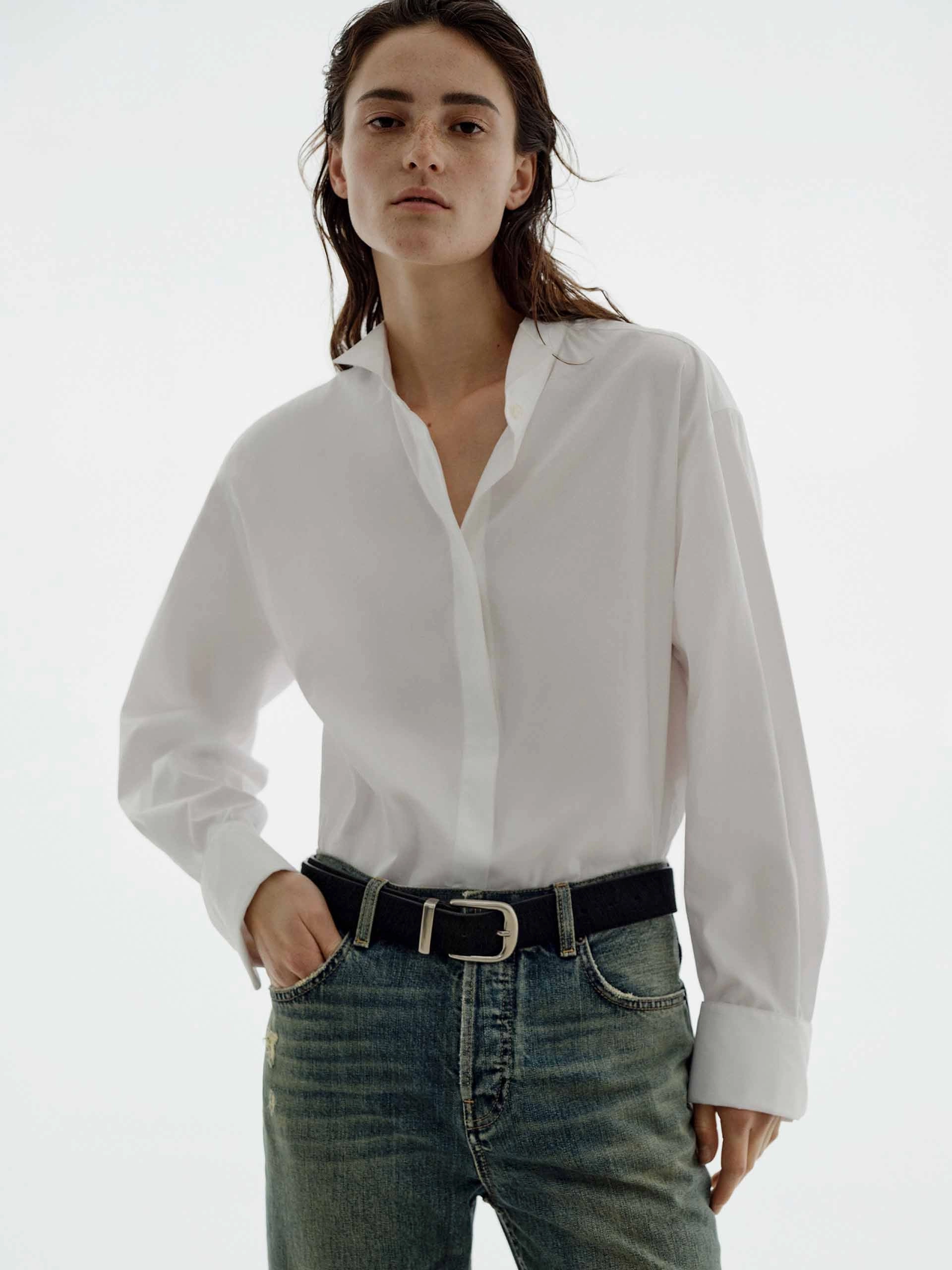 Hidden Button Cotton Shirt Summer Fashion Traveler??s Choice