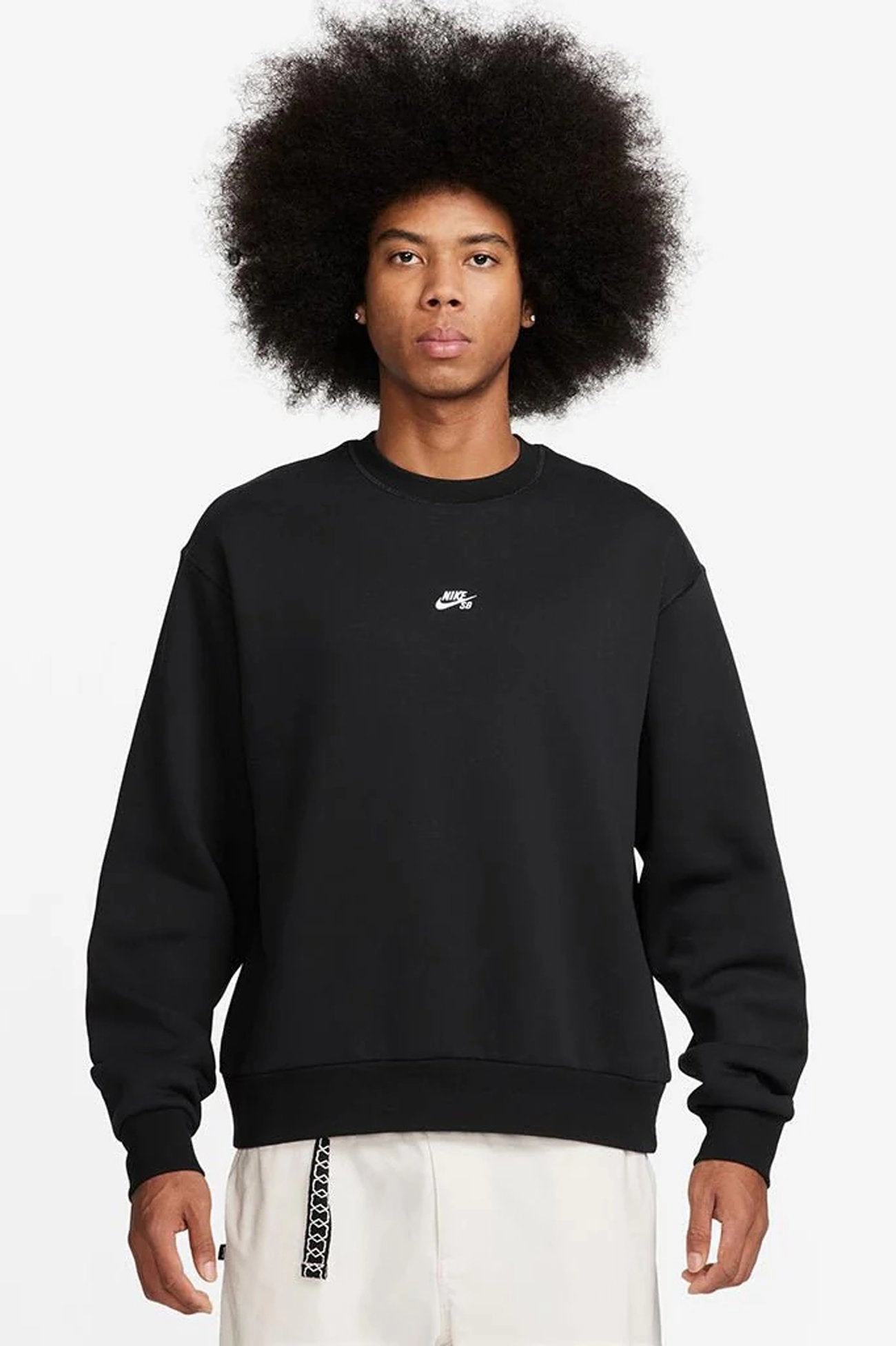 Nike SB Fleece Crew Black White All Ground SoftshellTexture