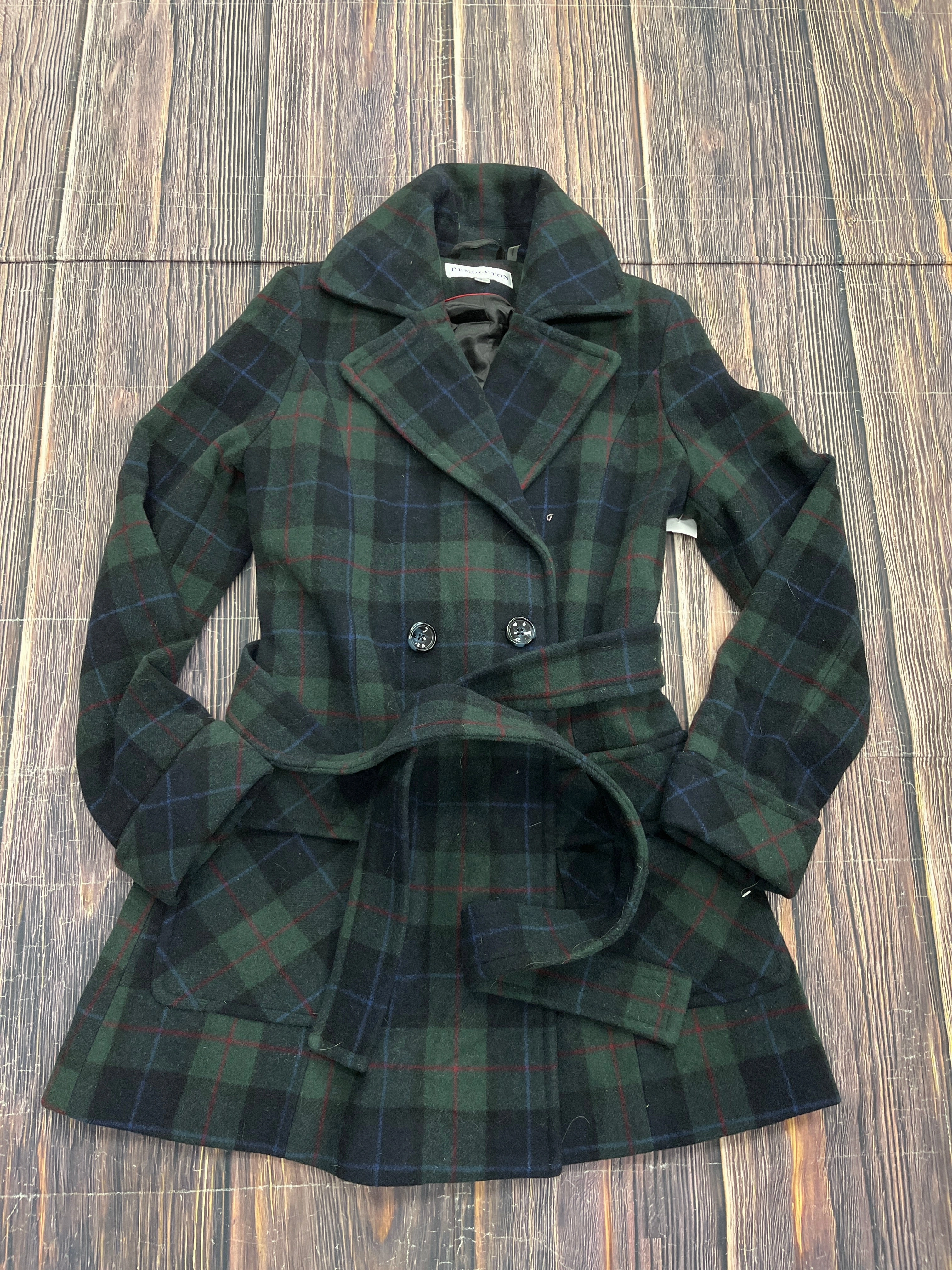 Seam Sealed Construction Coat Peacoat By Pendleton In Green, Size: M
