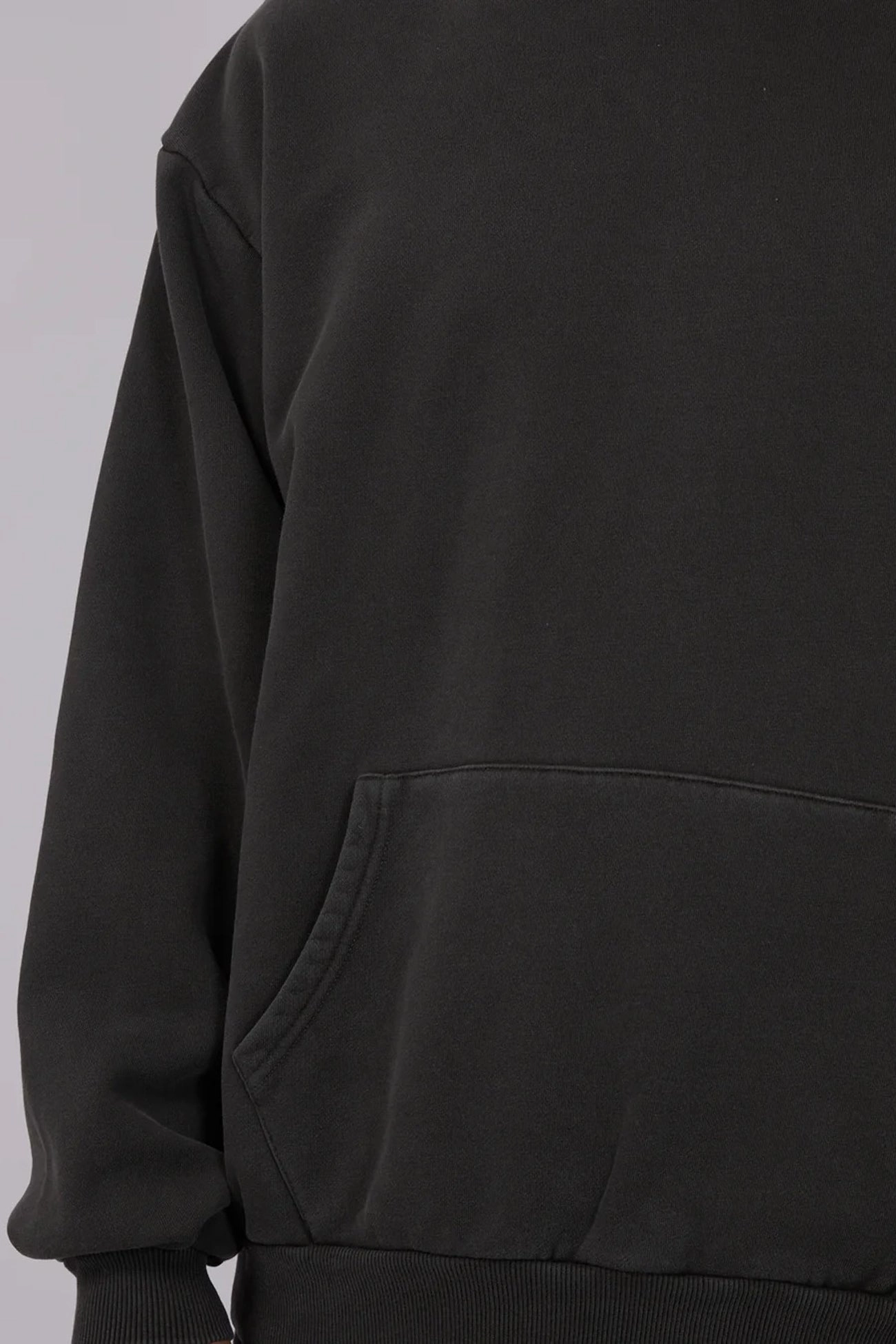 Office Wear Box Hoodie Washed Black