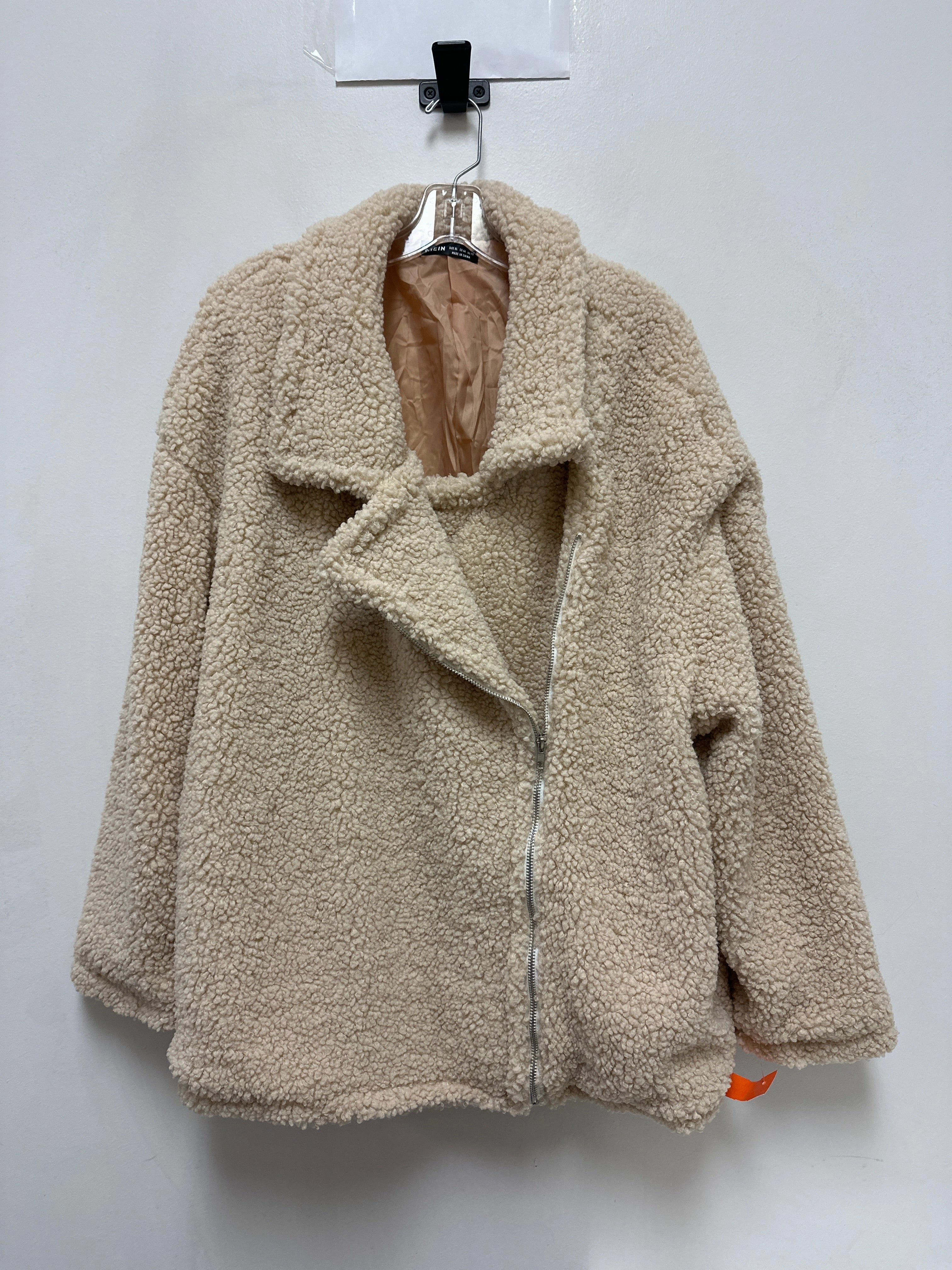 Coat Other By Shein In Cream, Size: Xl Full Length Zipper