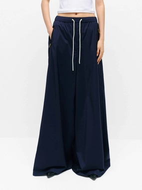 Wide Leg Drawstring Pants Soft Lines