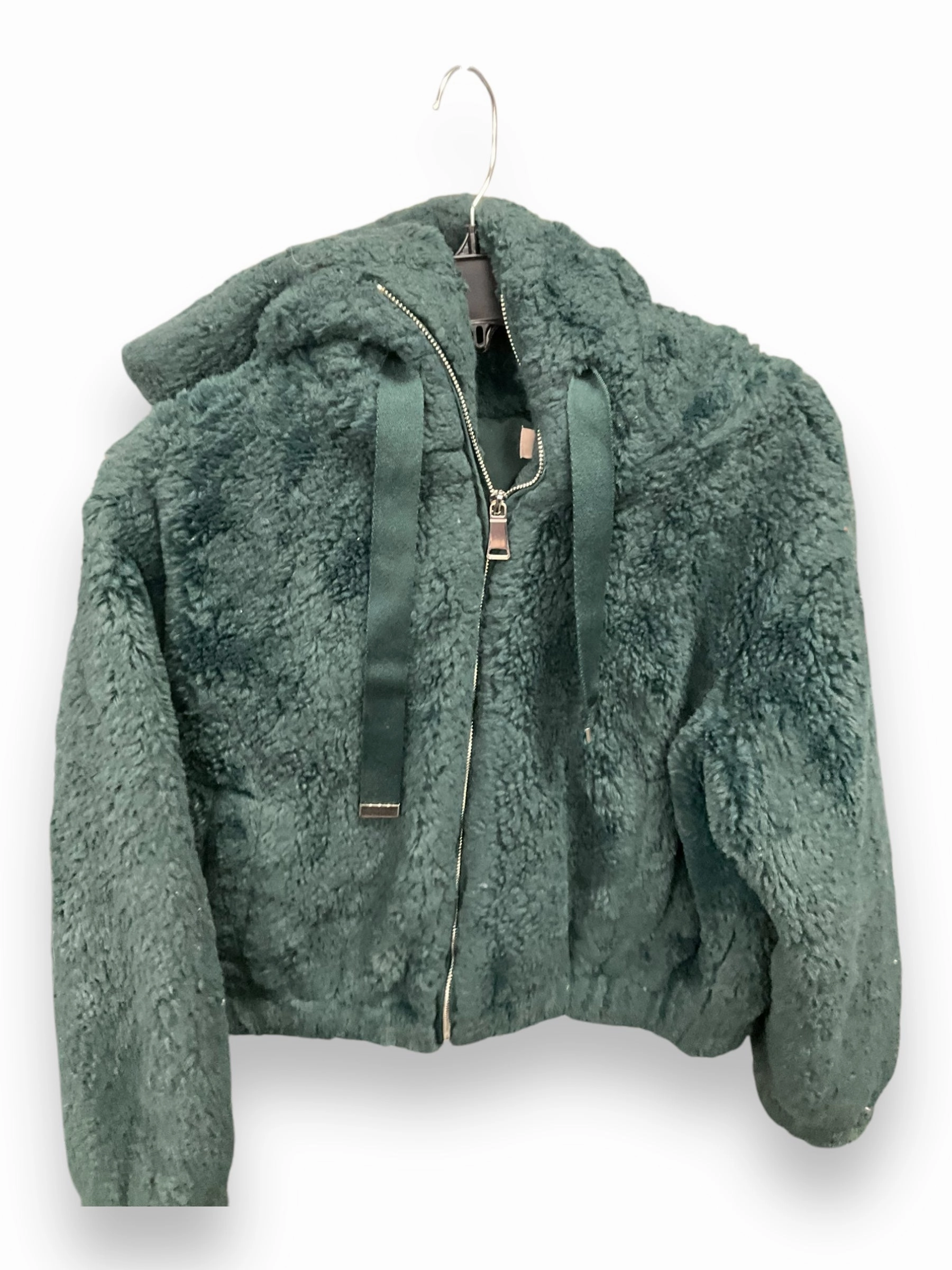 Jacket Faux Fur & Sherpa By Philosophy In Green, Size: S Non Restrictive Movement Articulated Ergonomic Fit