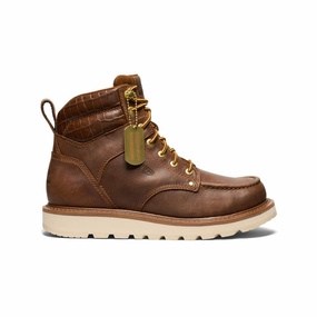 Men's Cincinnati 6" Boot (Soft Toe) x Noon Goons   |  Leather Brown/Off White Padded Interior Comfort Seeker Comfortable Stability
