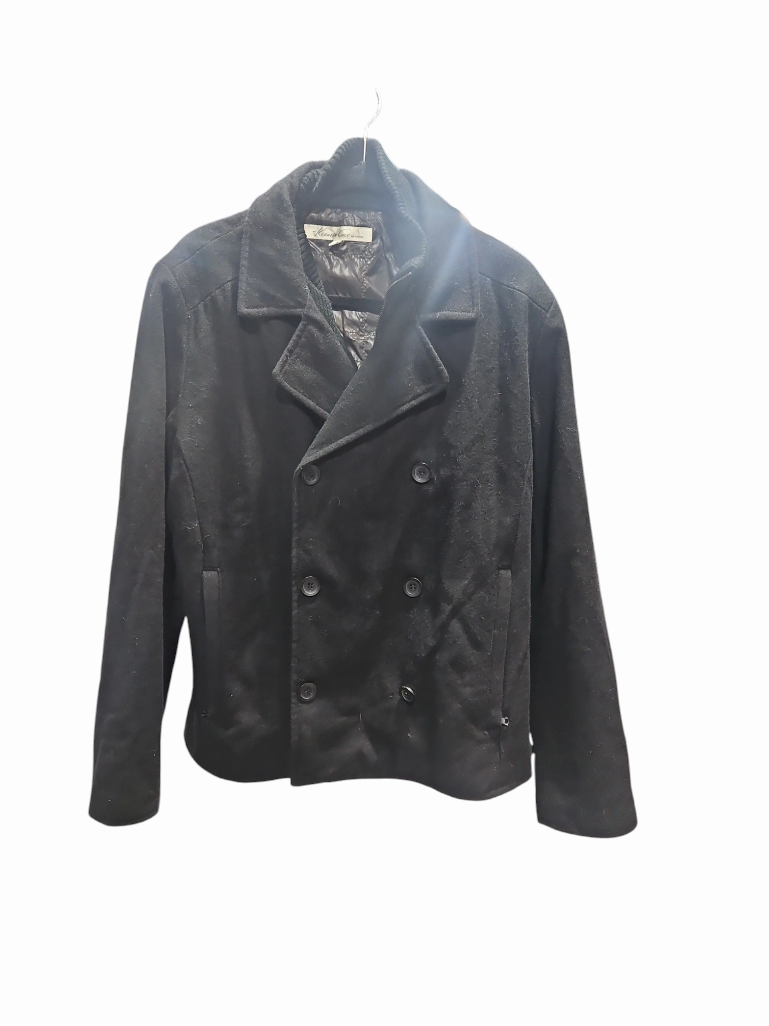 Coat Peacoat By Kenneth Cole In Black, Size: M anti static coating Travel Street Style