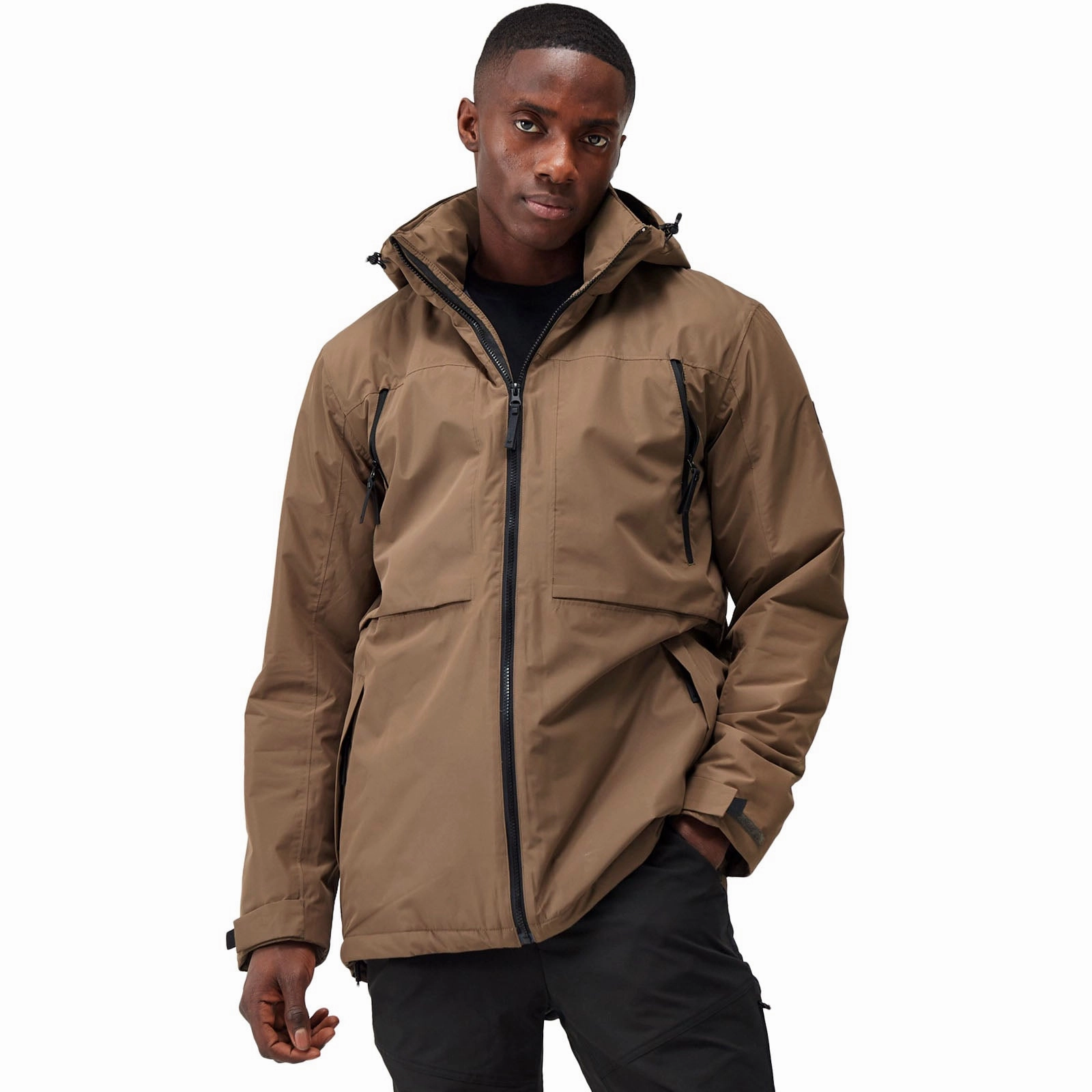 Full Length Zipper Flexible Fleece Lining Regatta Mens Salinger II Waterproof Parka Jacket - Crocodile