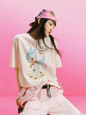 graduation HOT SALE Cartoon Print Cotton T-shirt