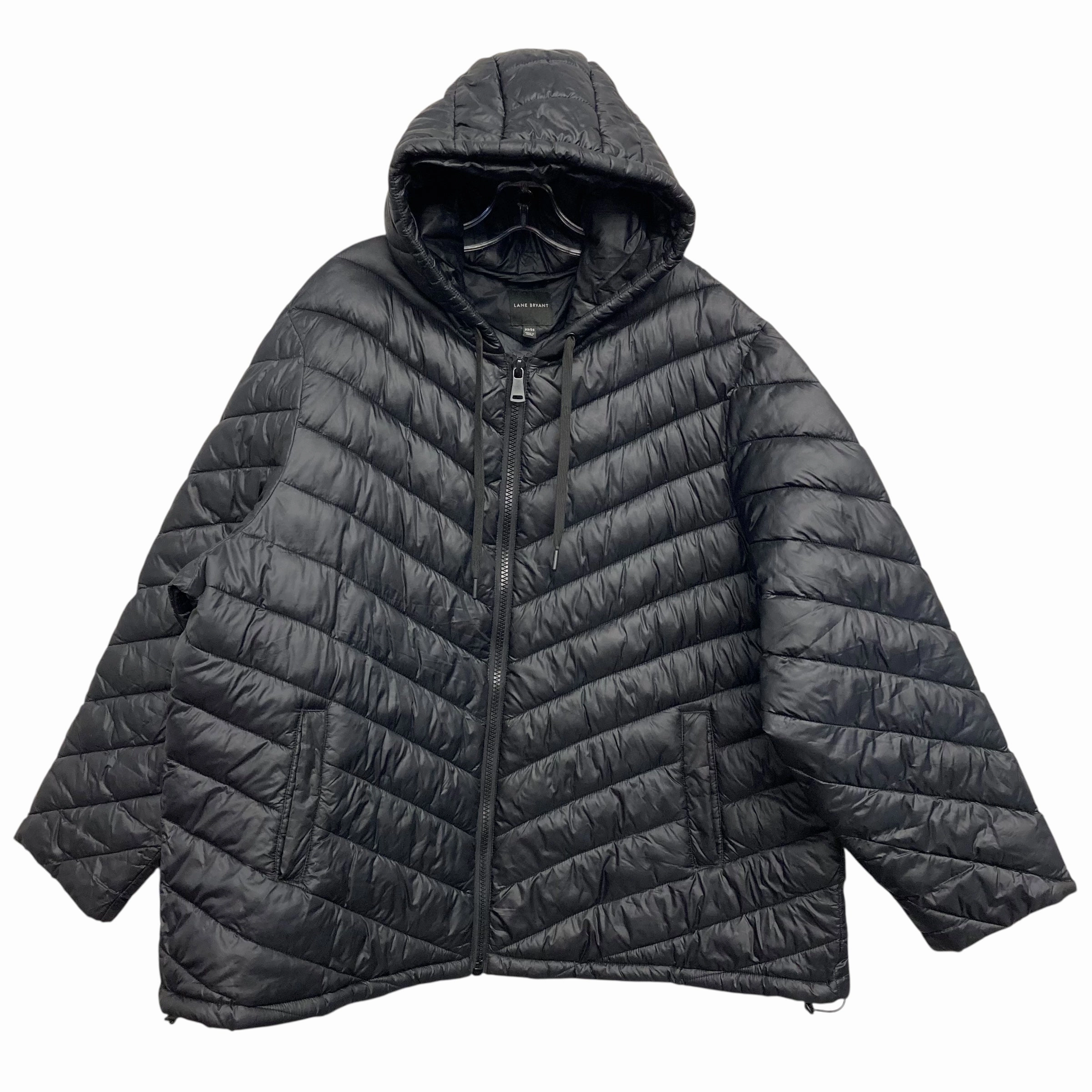 Coat Puffer & Quilted By Lane Bryant In Black, Size:3X Elasticized Edging