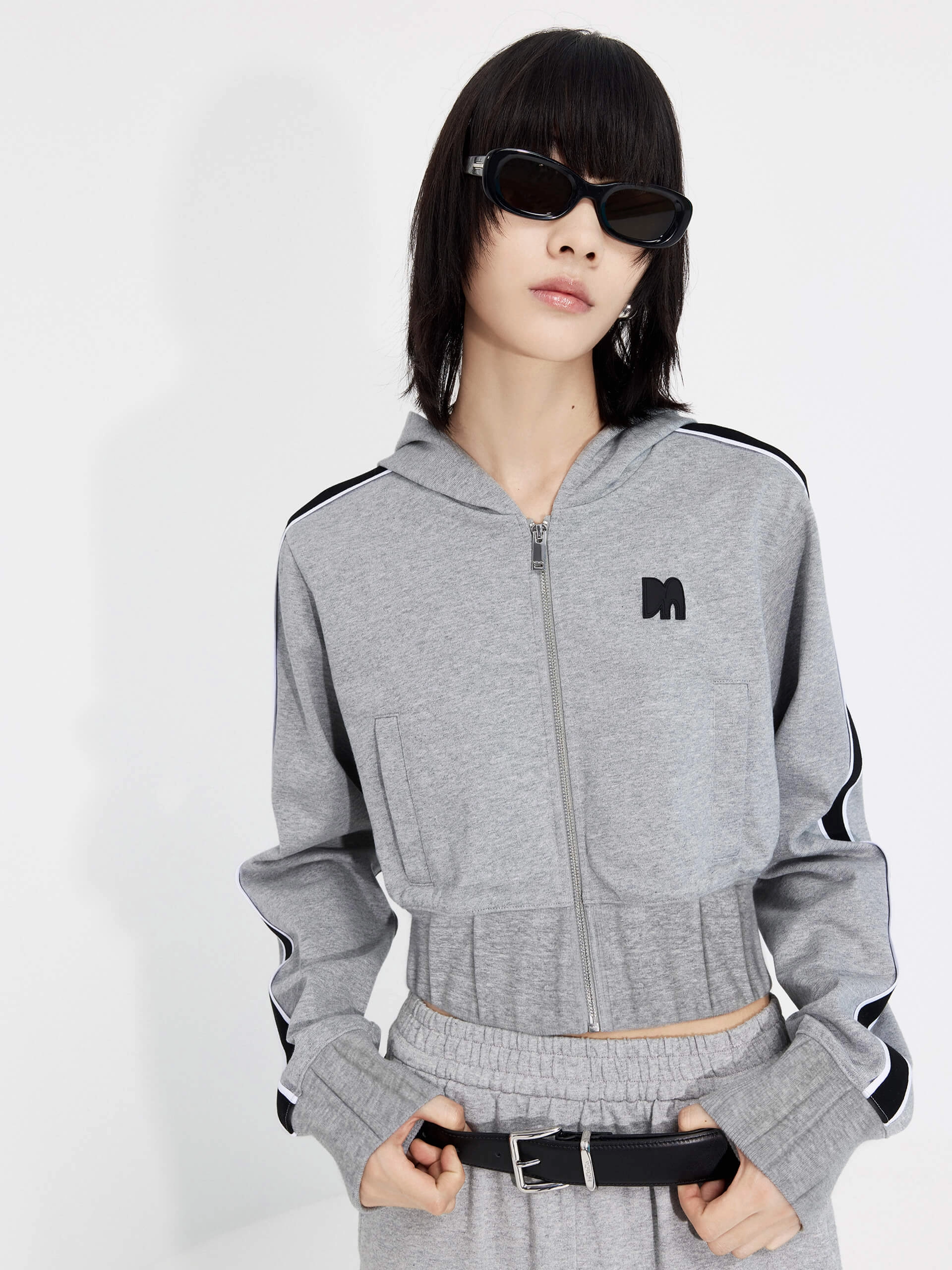 Cropped Hoodie Jacket UV Resistant Finish Refined Style