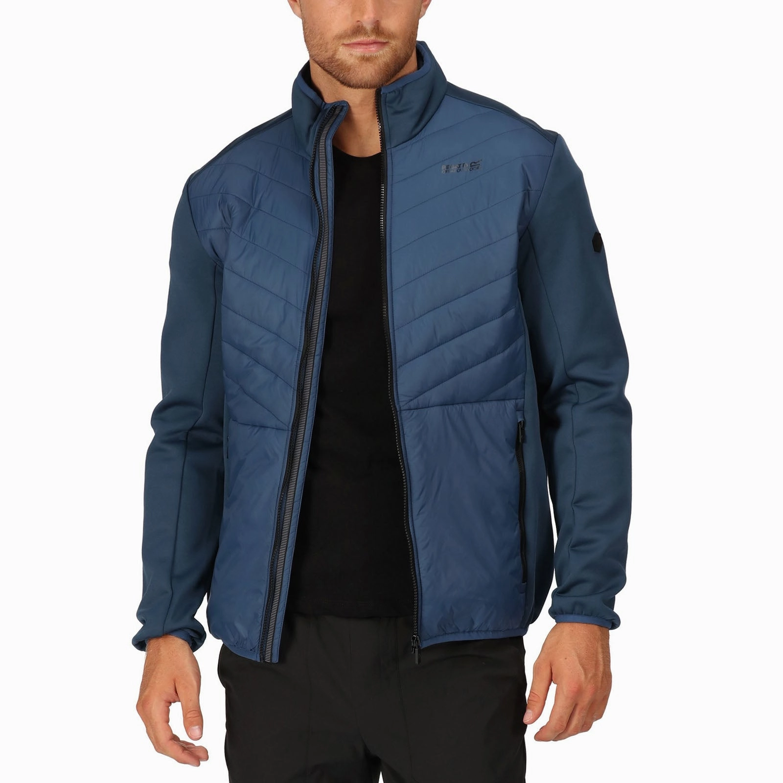 Regatta Mens Clumber III Hybrid Stretch Jacket Noise Free Zipper