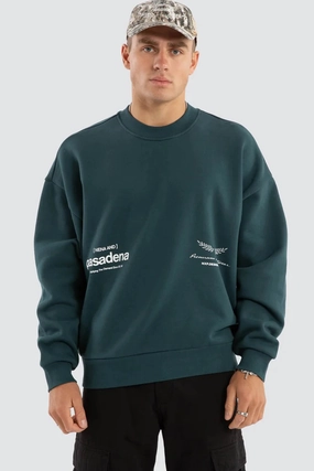 Lectern Box Fit Sweater Sea Moss Reinforced Hems