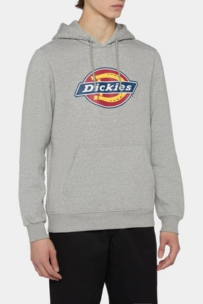 Adjustable drawstring Icon Logo Hoodie Grey Melange