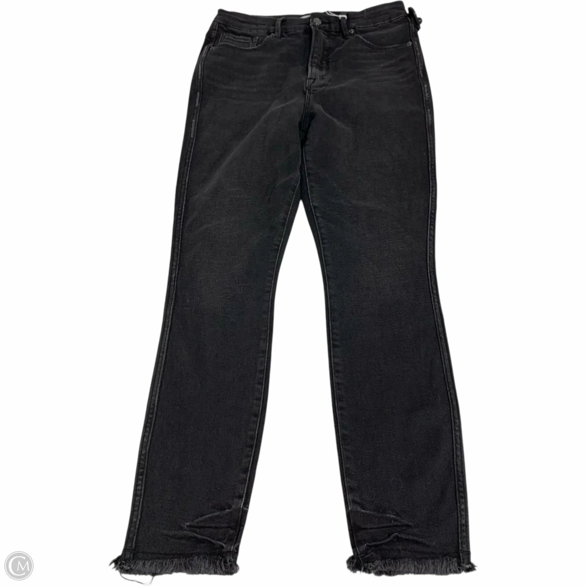 Modern Shopping Day Jeans Designer By Good American In Black Denim, Size: 10