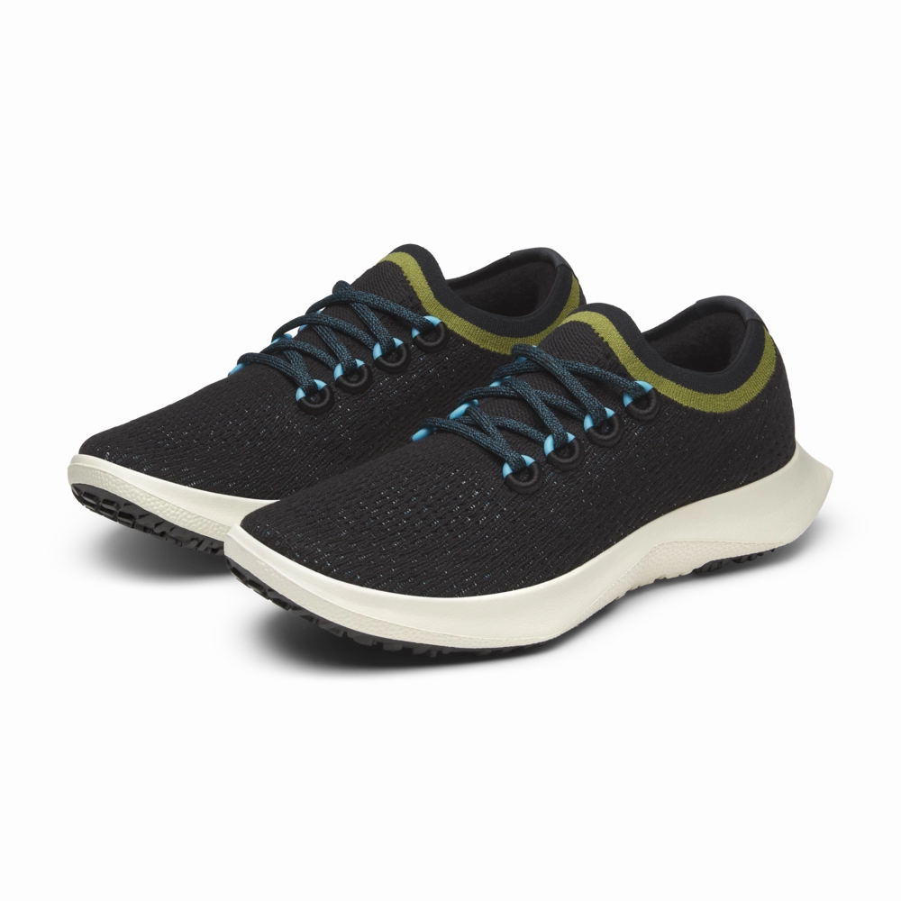 Men's Tree Dasher 2 - Natural Black/Chasm Teal (Stony Cream Sole) Hygienic Footbed Coating Resilient Design
