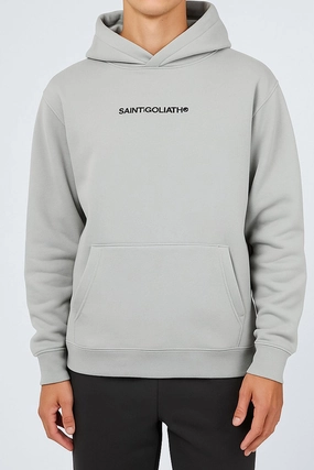 ID Hoodie Grey Hidden Ventilation Zones Flexible Hood Design