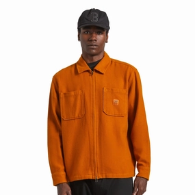 Eco Friendly Dyed Fabric Cold Climate Brixton Mens Union Full Zip Flannel Bomber Jacket