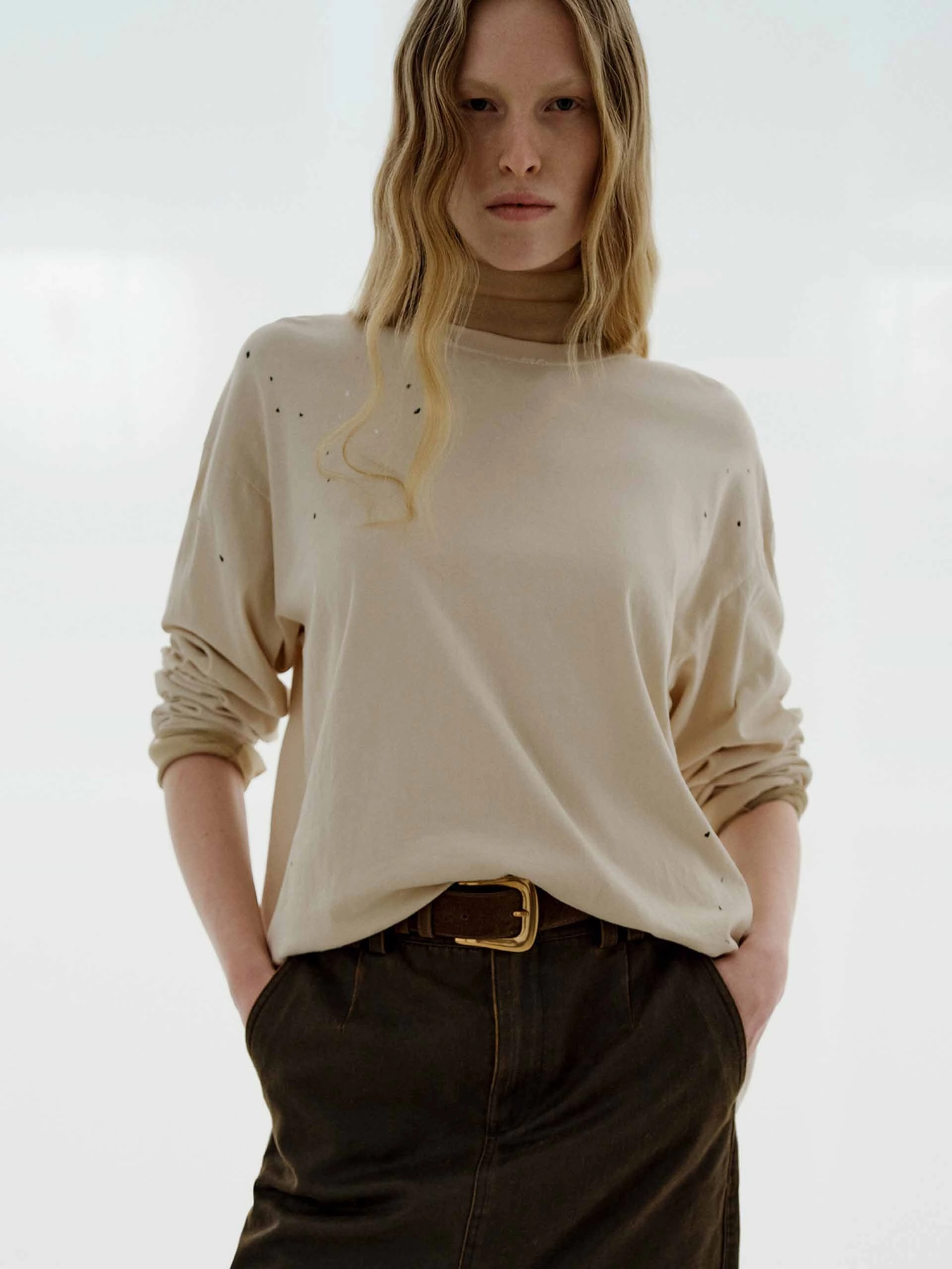 Ink-splashed Cotton T-shirt MoistureWicking Technology Daily Trend