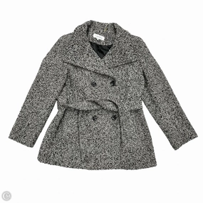 Fire Retardant Treated Fabric Coat Peacoat By Calvin Klein In Black & White, Size: Xl