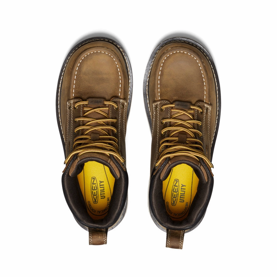 Men's Cincinnati 6" Waterproof 90?? Heel Boot (Carbon Toe)  |  Belgian/Sandshell Open Toe Seamless Internal Structure